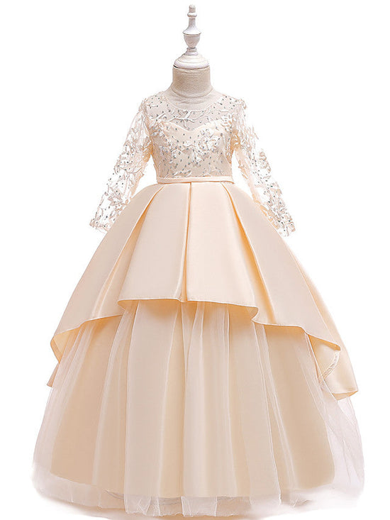 Simple High Neck Sleeveless A-line Flower Girl Dresses For Wedding Party, FGS0031