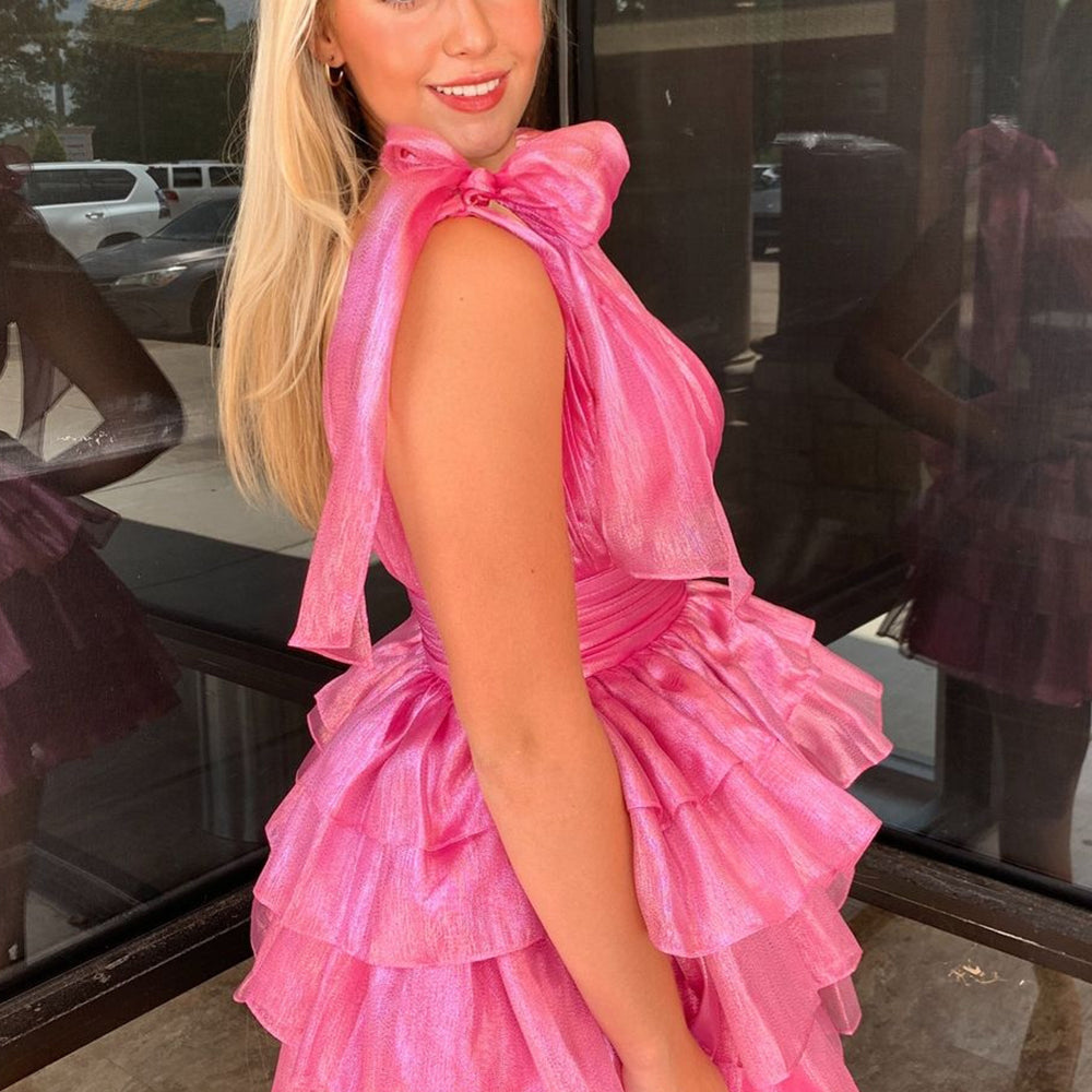 
                  
                    A Line Royal Blue Short Homecoming Dress With Ruffles
                  
                