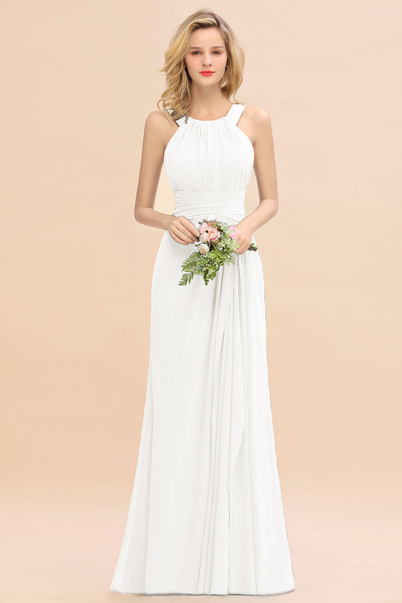 Halter A-line Chiffon Backless Bridesmaid Dress, FC3811 main image 0