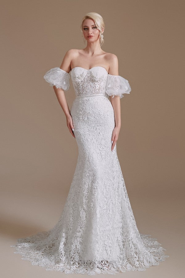 As Is Detachable Sleeves Plus Lace Wedding Dress | David's Bridal