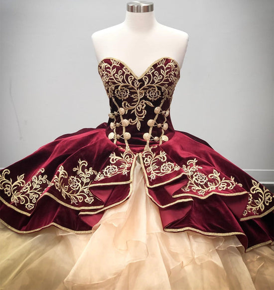 Charger l&amp;#39;image dans la galerie, Best Long Ball Gown Sweetheart Organza Quinceanera Dress-BIZTUNNEL

