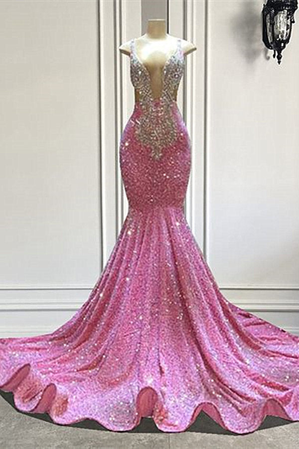 Biztunnel Fabulous Long Mermaid Jewel Asymmetrical Tulle Lace Prom Dress