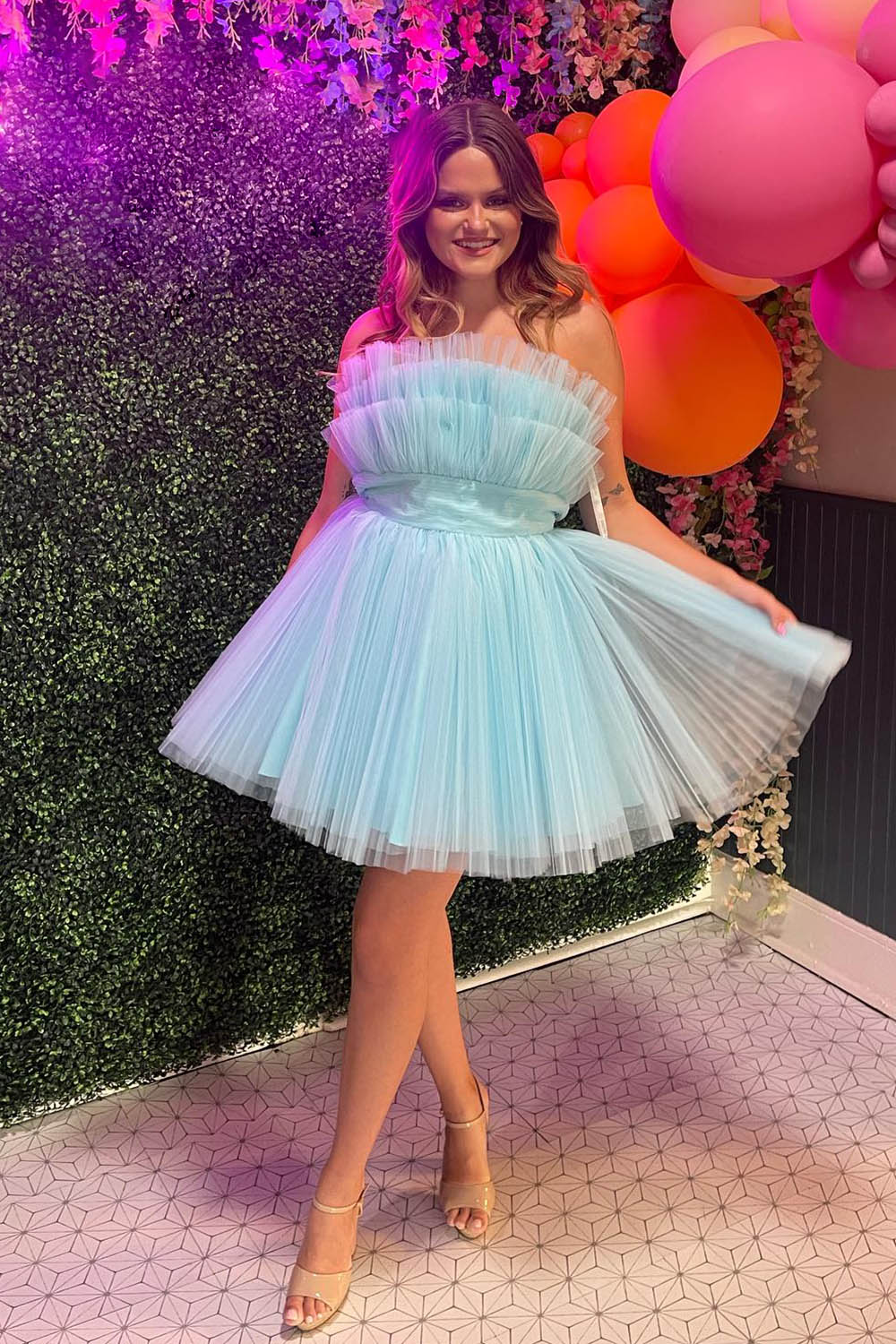 Black A-Line Detachable Long Sleeves Tulle Short Homecoming Dress Black A-Line Detachable Long Sleeves Tulle Short Homecoming Dress