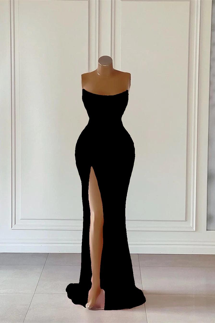 prom dress mannequin Form-Fitting Beaded Long Prom Dress with Train Red / XSmall