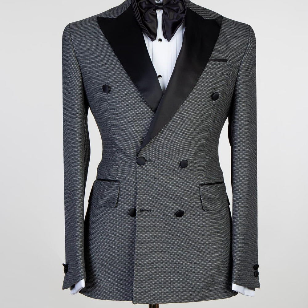 
                  
                    Bobby Dark Grey Fashion Double Breasted Peaked Lapel Men Suits
                  
                