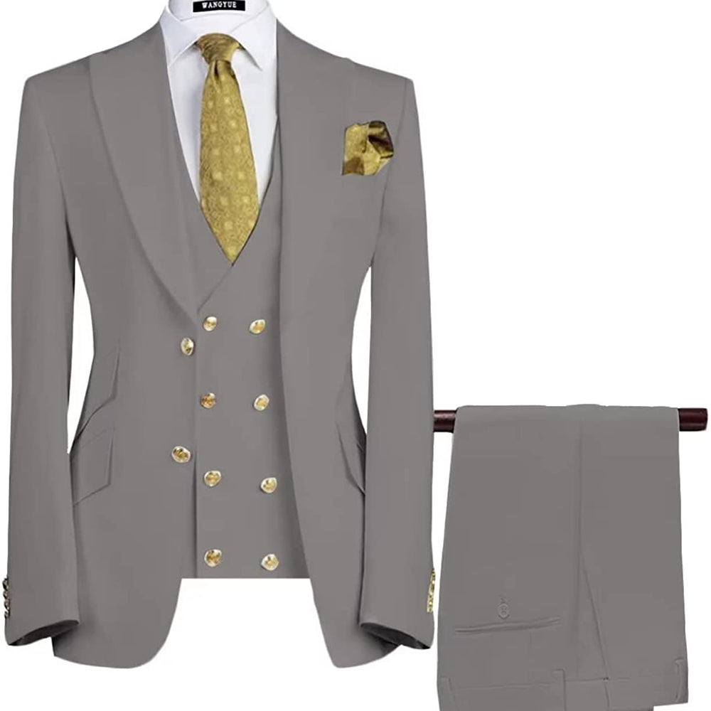 
                  
                    Boyd Bespoke Gray Three Pieces Single Breasted Business Men Suits
                  
                