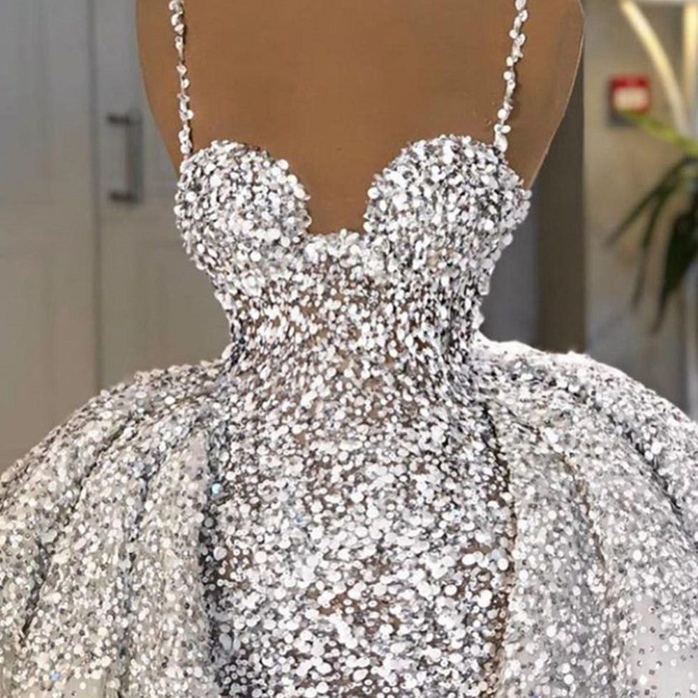 mermaid wedding dresses with ruffles and bling Beaded Mermaid Wedding Dress: One Shoulder Crystal... From Donnaweddingdress26, $354.85