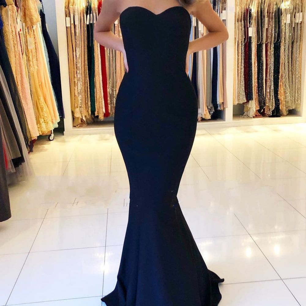 Chic Long Mermaid Sweetheart Backless Prom Dress-BIZTUNNEL