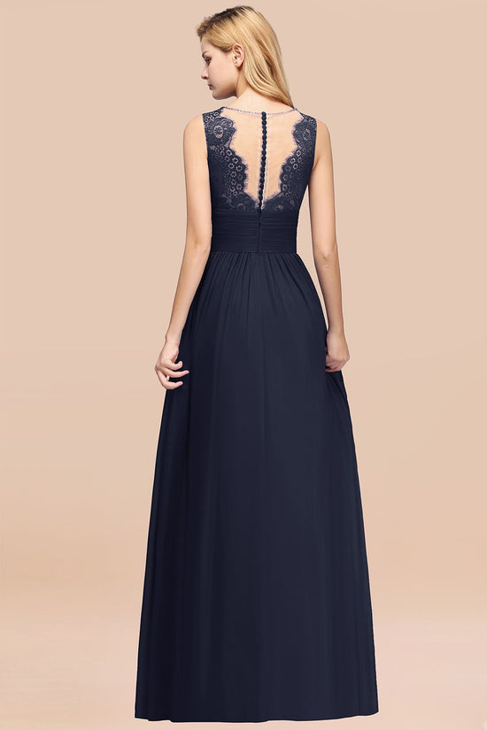 Chiffon Sleeveless Ruched A-line Bridesmaid Dresses Emerald