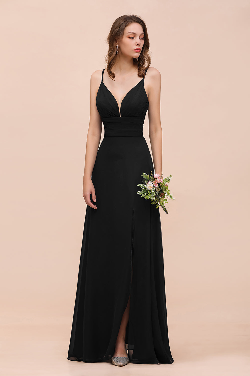 black bridesmaid dress sweetheart neckline AW.Bridal Mermaid Sweetheart Neckline Floor Length Sleeveless Strapless Long Bridesmaid Dresses Dress Black Size 8