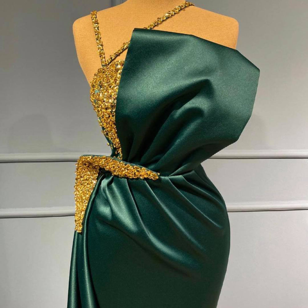 
                  
                    Elegant Long Mermaid Halter Satin Prom Dress-BIZTUNNEL
                  
                