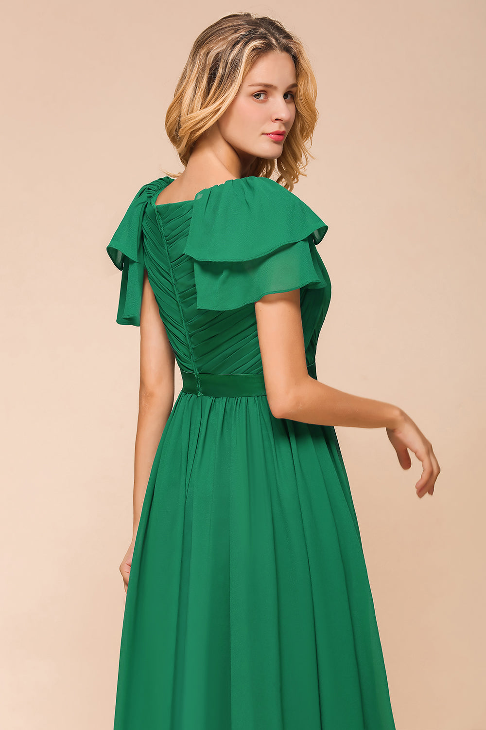 ruched chiffon bridesmaid dress Silver Ruched Chiffon Sweetheart Neck A-line Bridesmaid Dress