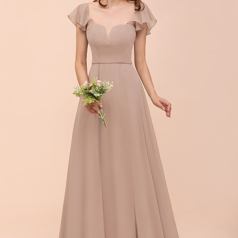 
                  
                    Elegant Long A-line Chiffon Front Slit Chiffon Bridesmaid Dress with Slit-BIZTUNNEL
                  
                