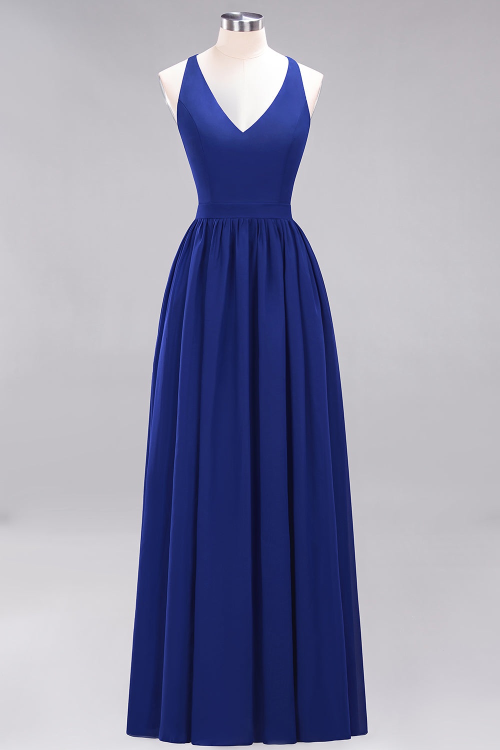 Elegant Long A-line Chiffon V-Neck Chiffon Bridesmaid Dress BIZTUNNEL Elegant Long A-line Chiffon V-Neck Chiffon Bridesmaid Dress BIZTUNNEL