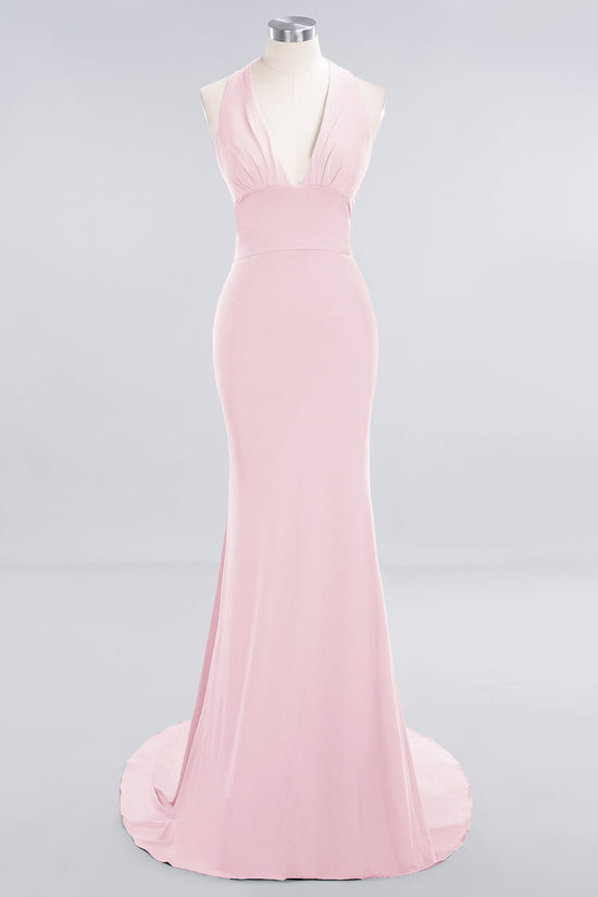 Gorgeous Halter Backless Mermaid Prom Dress Long Evening Party Gowns Online