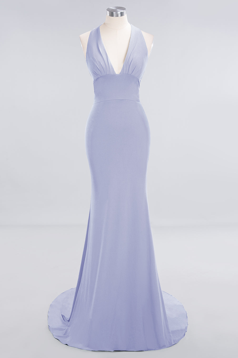 Lavender Halter Mermaid Long Bridesmaid Dress