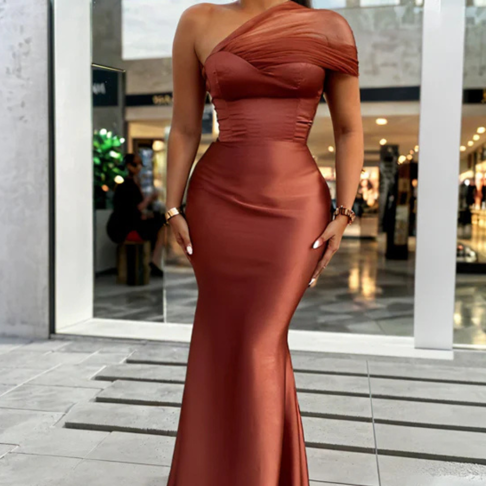 
                  
                    Elegant One Shoulder Sheath Long Prom Dress with Zipper-27dress
                  
                