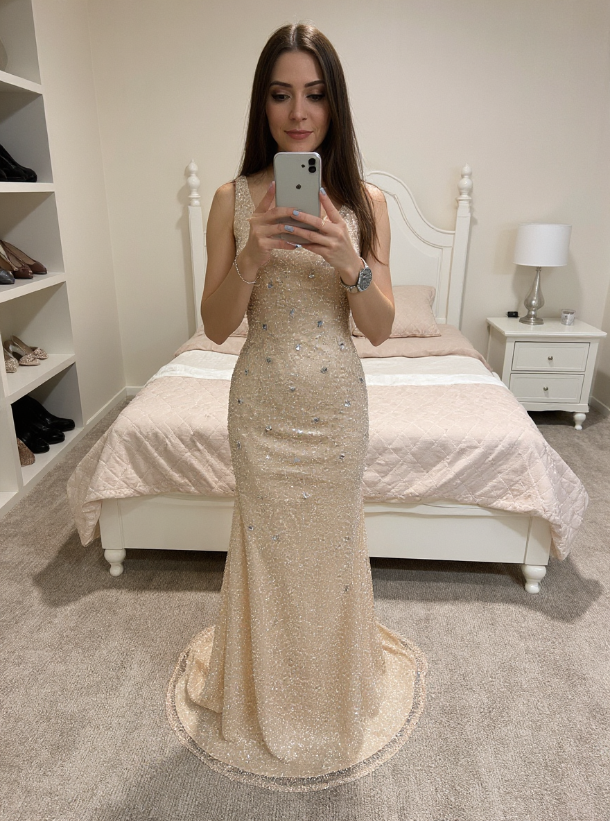 Elegant Long Sleeveless Mermaid Evening Dresses