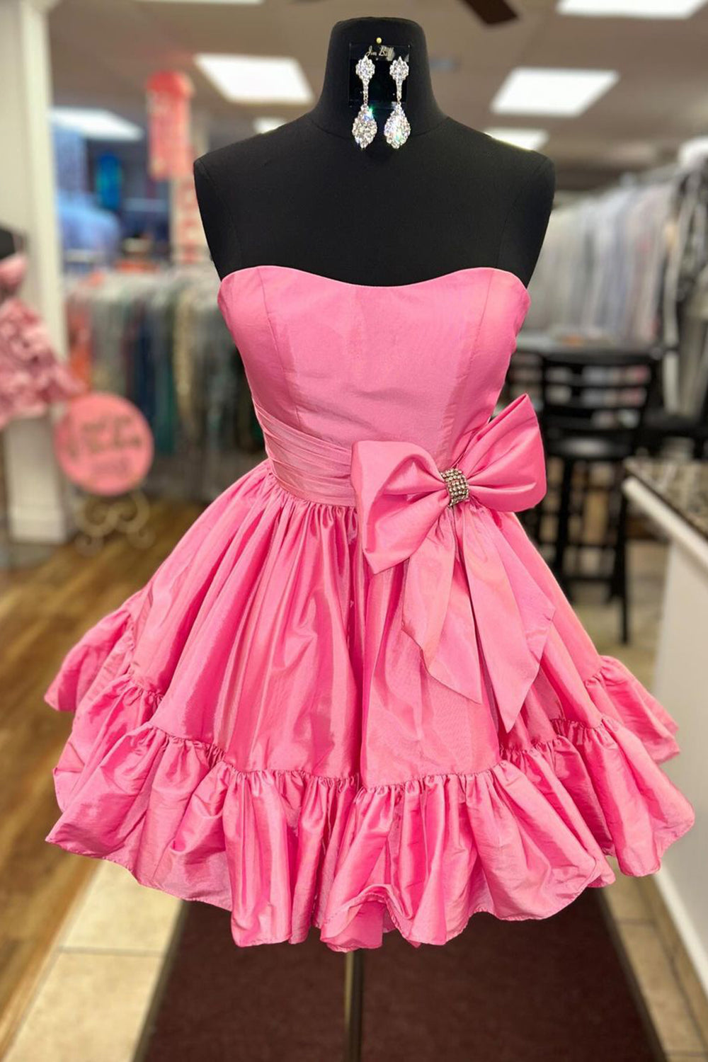 pink fluffy homecoming dress Short Pink Homecoming Dress: Amelia Couture SU083S Pink / 0