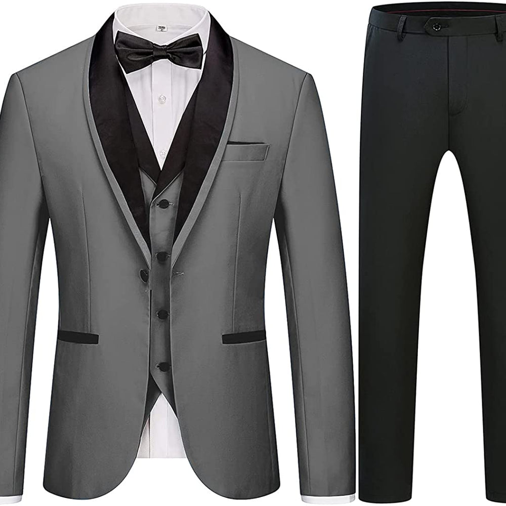 
                  
                    Gavin Bespoke Gray Three Pieces Shawl Lapel Wedding Suits
                  
                