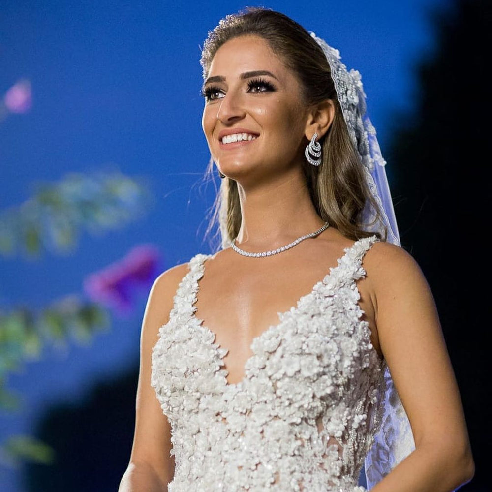 
                  
                    Glamorous Long A-line V-neck Lace Wedding Dress-BIZTUNNEL
                  
                