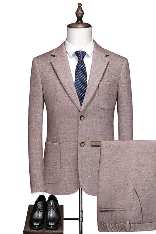 Austin Pink Glamorous Notched Lapel Slim Fit Men Suit