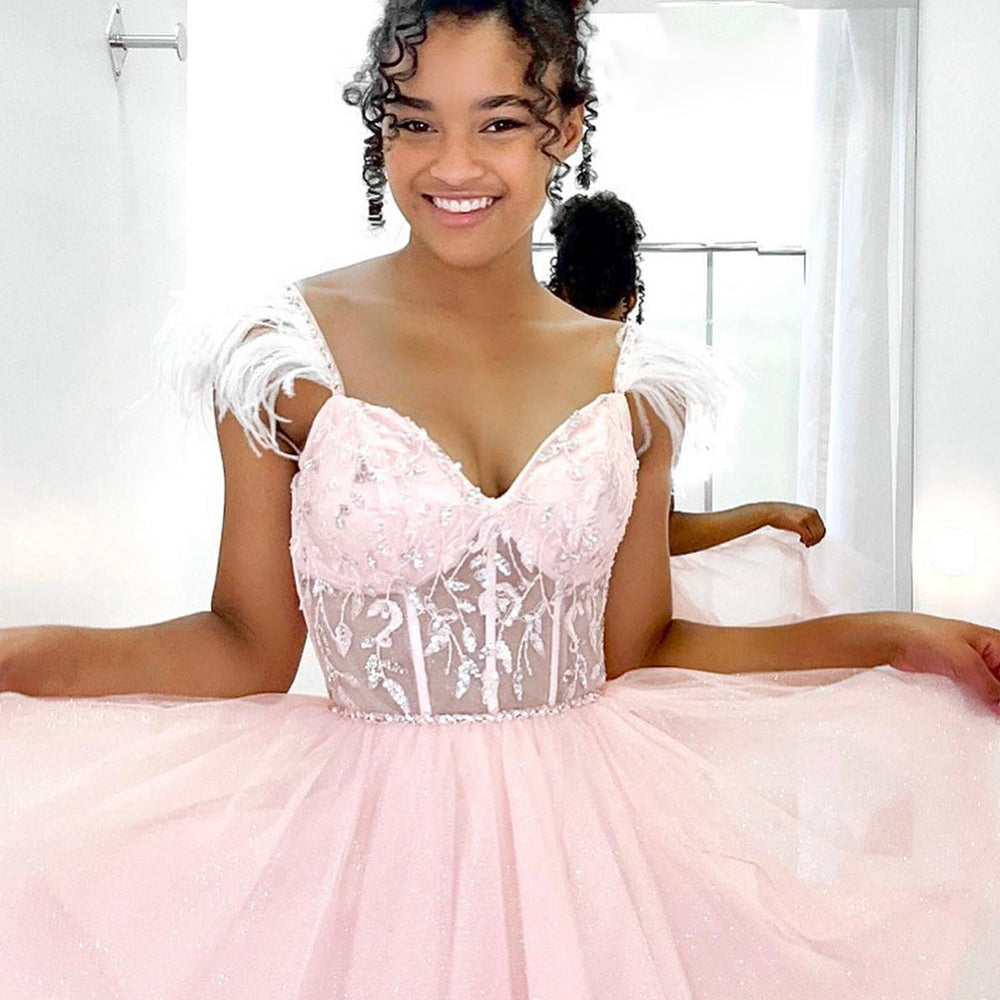 short tutu homecoming dresses Short Cocktail Glitter Homecoming Dress main image 0