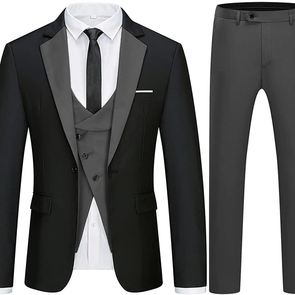 
                  
                    Godfery Chic Black Three Pieces Notched Lapel Business Suits For Men
                  
                