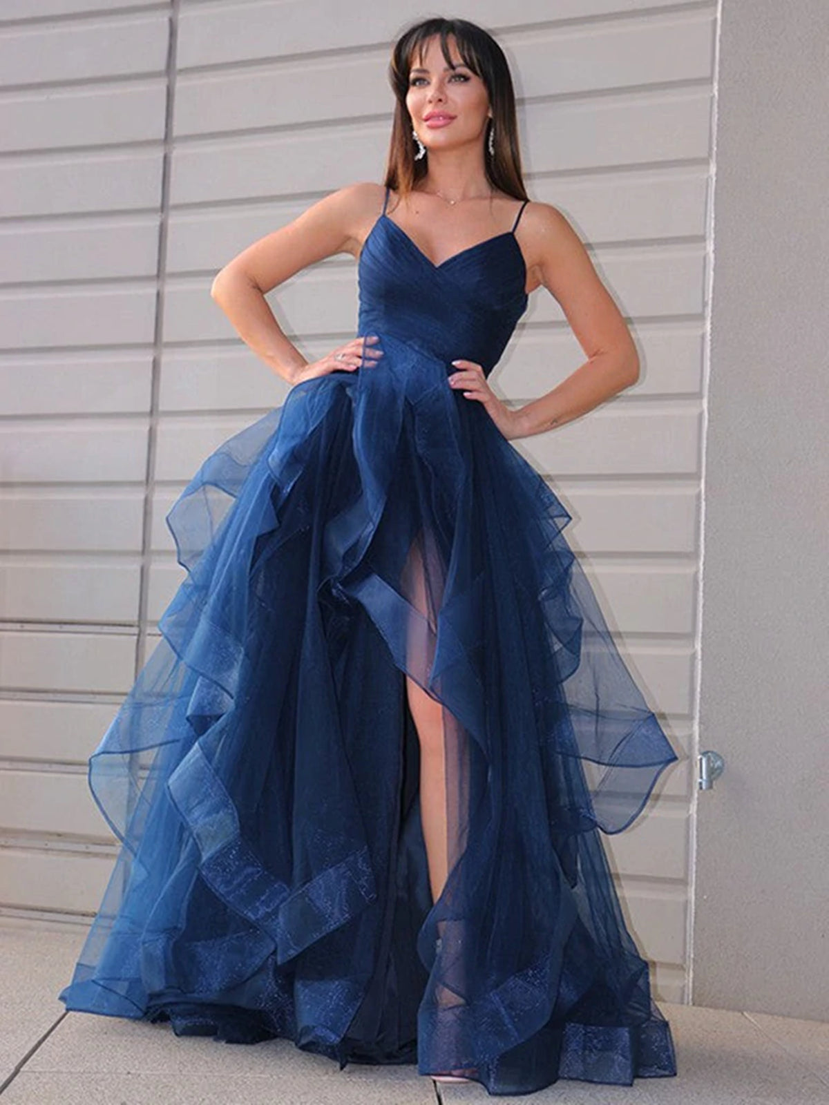 2 Pieces High Low Lace Formal Prom Evening Dress RS201608