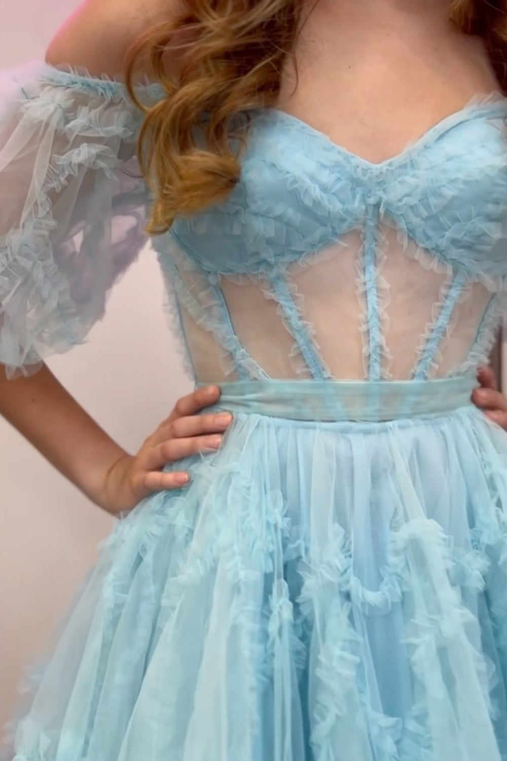 Light Pink Corset A-Line Short Homecoming Dress Light Pink Corset A-Line Short Homecoming Dress