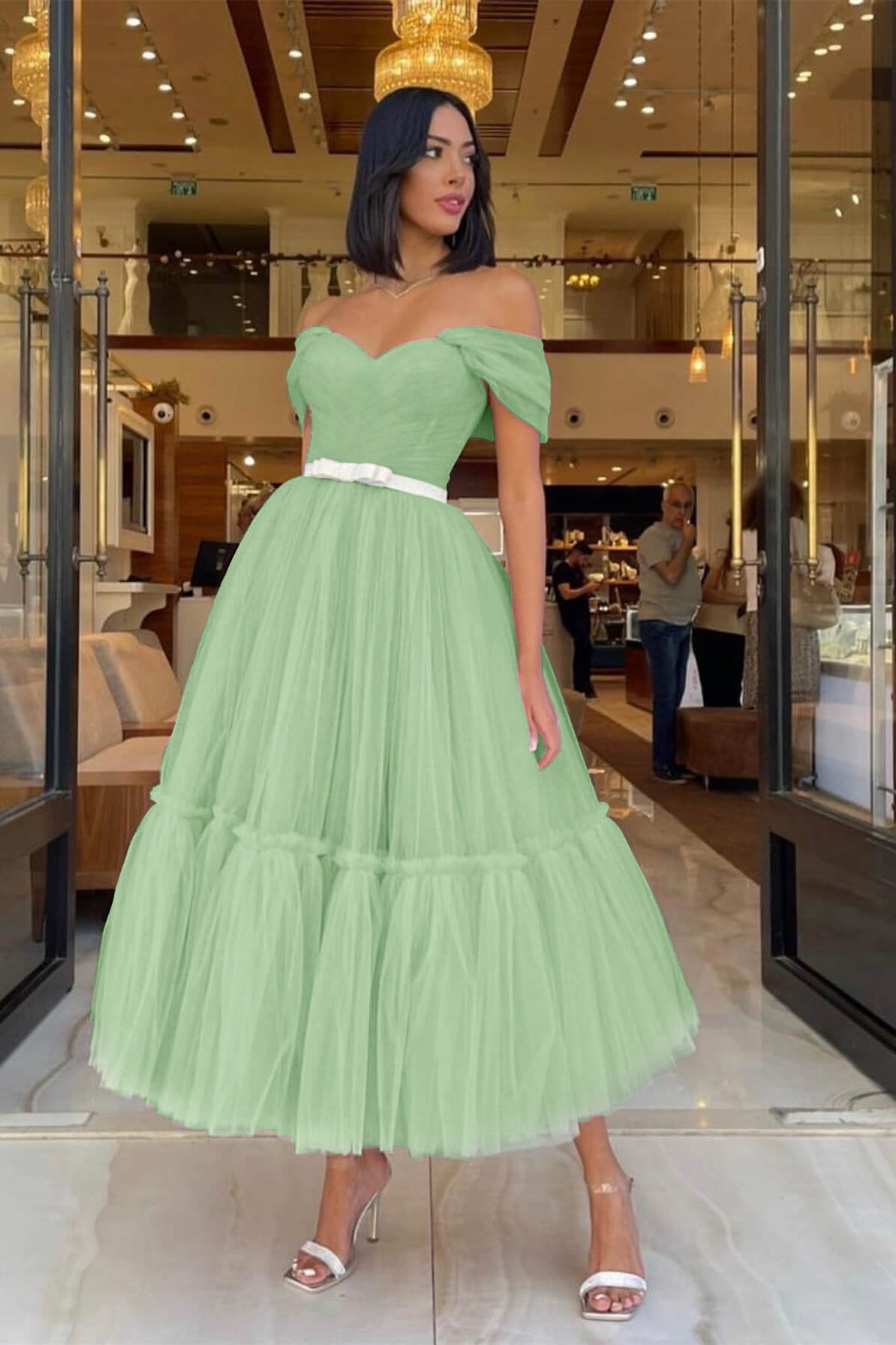 slim fit dress slacks Black Strapless High Low Ruffles Tulle Prom Dress