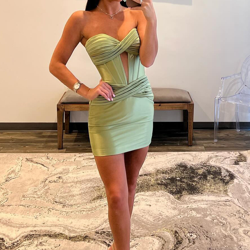 
                  
                    Lilac Sweetheart Corset Tight Short Homecoming Dress
                  
                