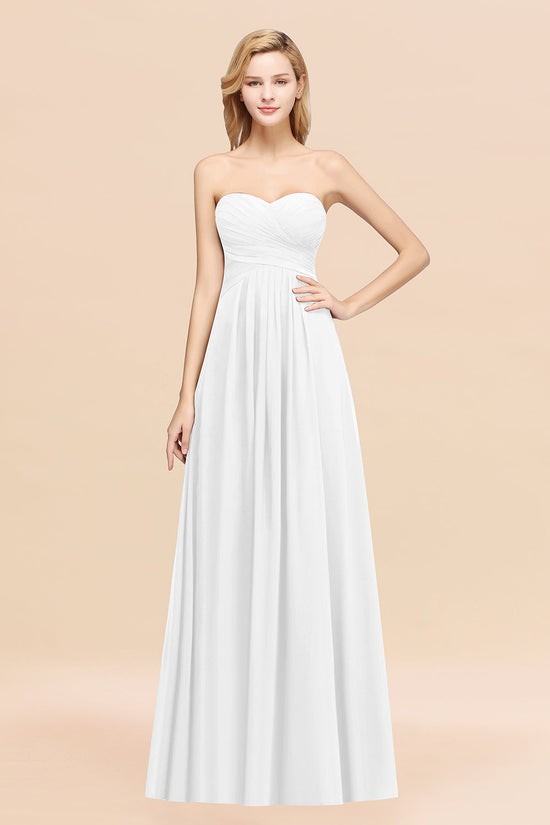 Sweetheart Puff Sleeve A-Line Chiffon Bridesmaid Dress in Wild Rose main image 1