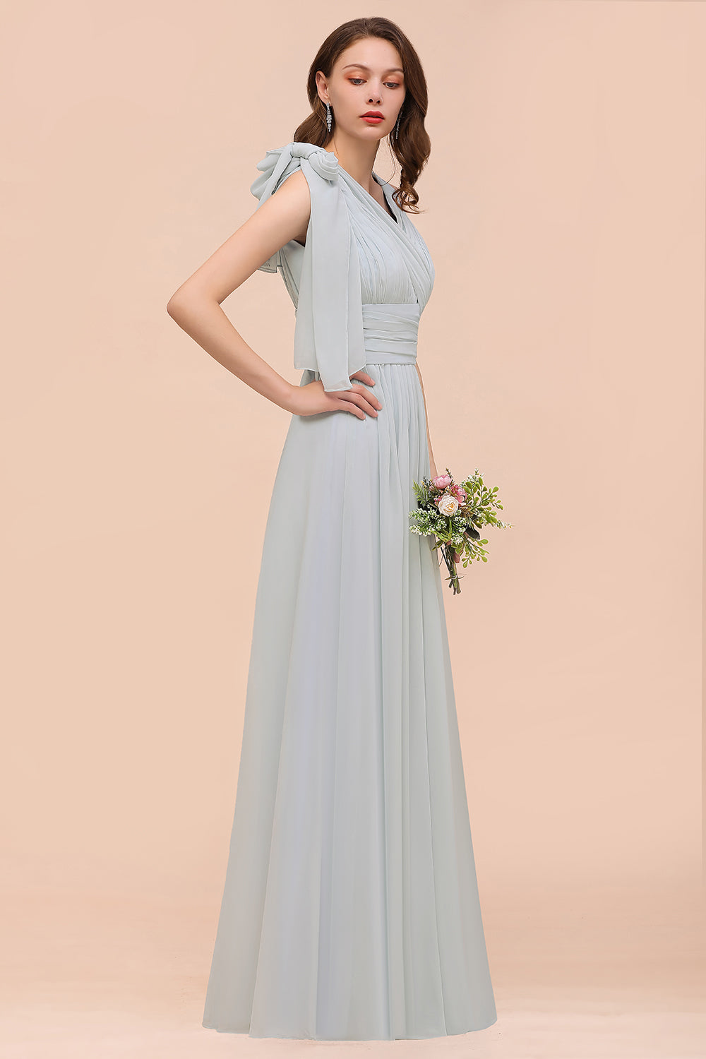 Long A-Line Chiffon Wedding Guest Dress Infinity Bridesmaid Dress Long A-Line Chiffon Wedding Guest Dress Infinity Bridesmaid Dress