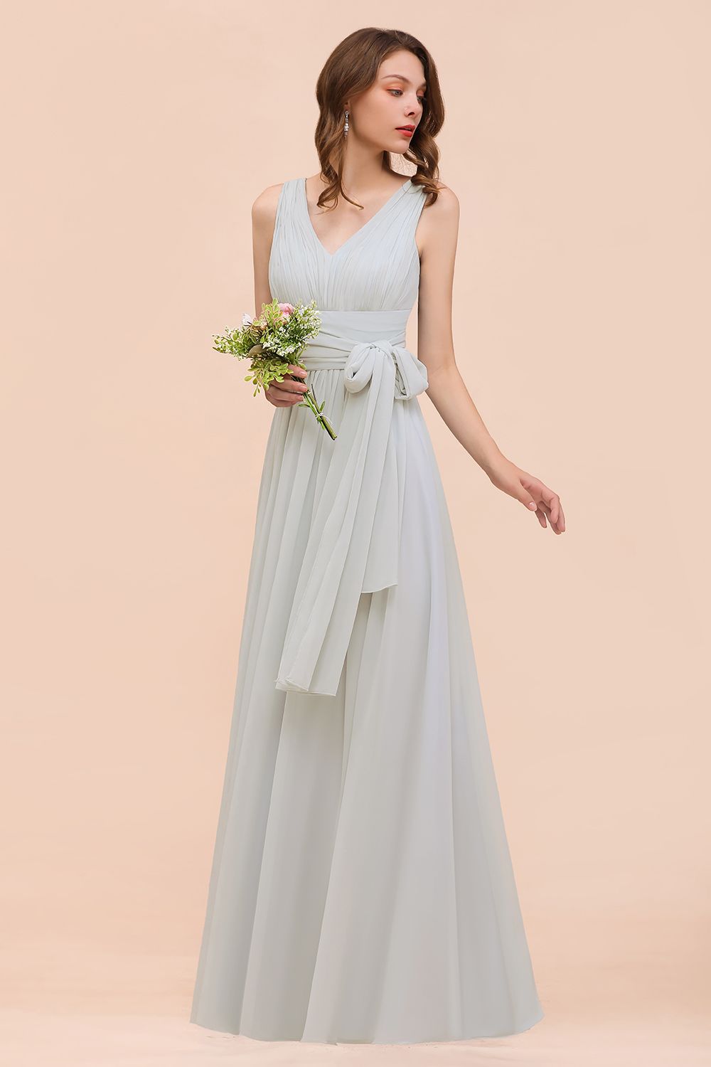 Long A-Line Chiffon Wedding Guest Dress Infinity Bridesmaid Dress Long A-Line Chiffon Wedding Guest Dress Infinity Bridesmaid Dress