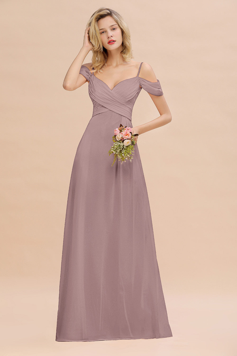 A-Line/Princess Asymmetrical Spaghetti Straps Ruffles Bridesmaid Dresses