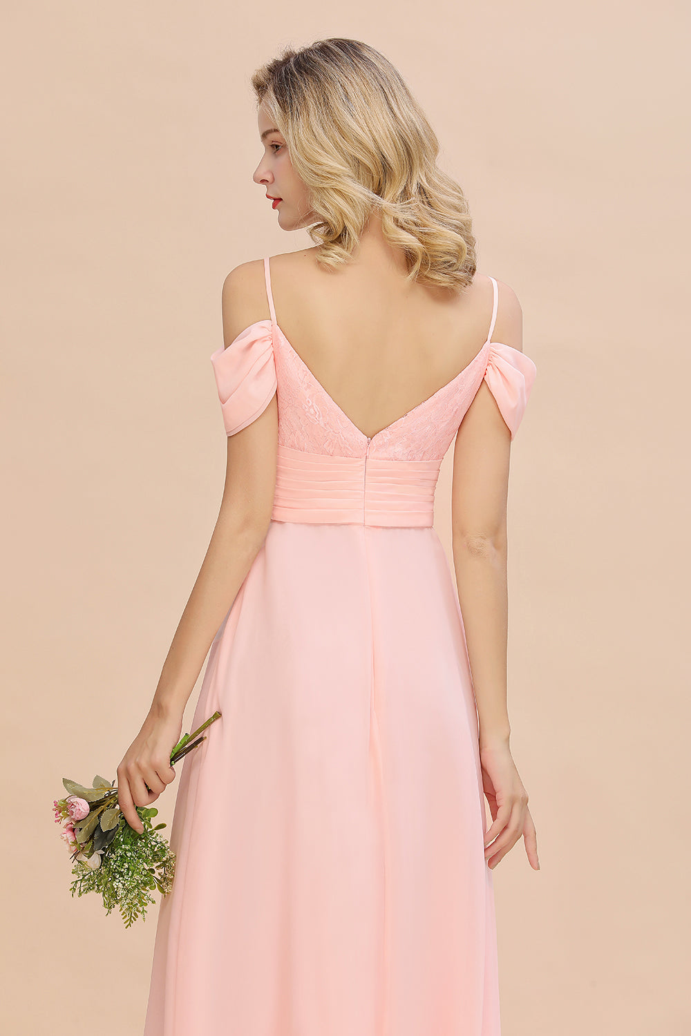 A-Line/Princess Spaghetti Straps Long Christmas Dresses with Ruffles
