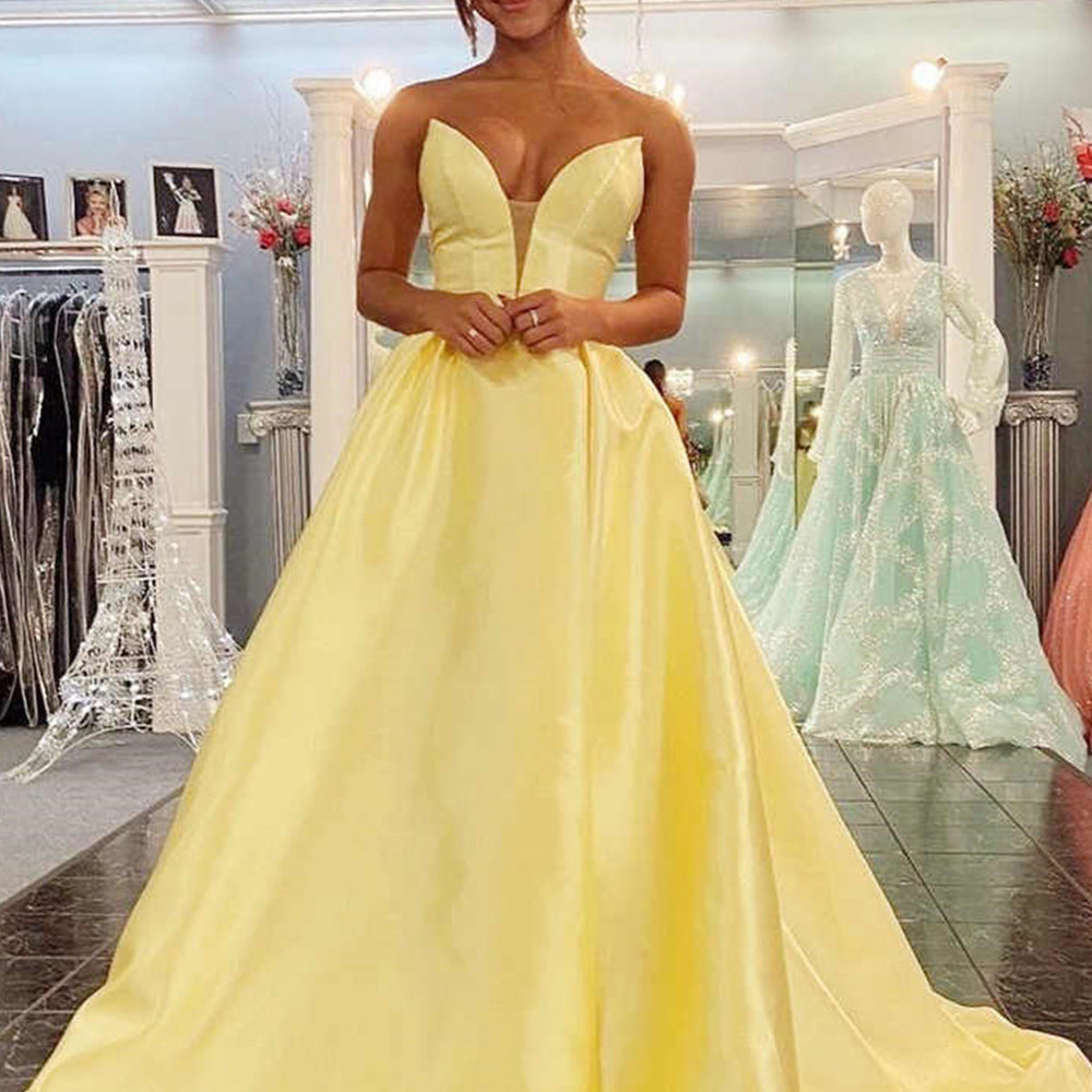 yellow graduation dresses Cicinia Short Floral Strap Slight A-Line Mini Dress Length Fabric Long A-line Sweetheart Backless Satin