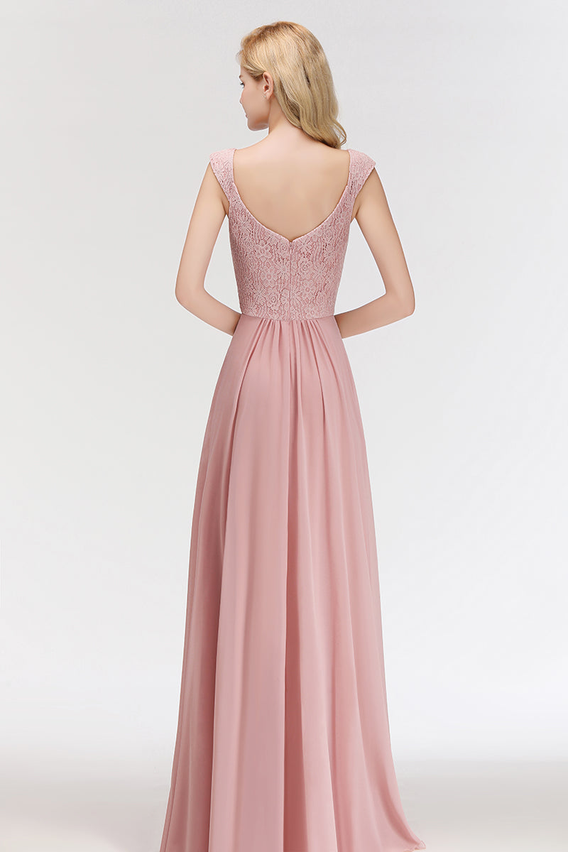 Lllan Elegant Hgh Low Lace Chffon Brdesmad Dresses N 2024 | Lace