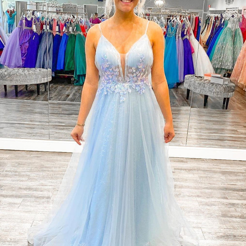 light blue dresses graduation Shiny Gown Length Fabric Light Blue Off Shoulder Dress