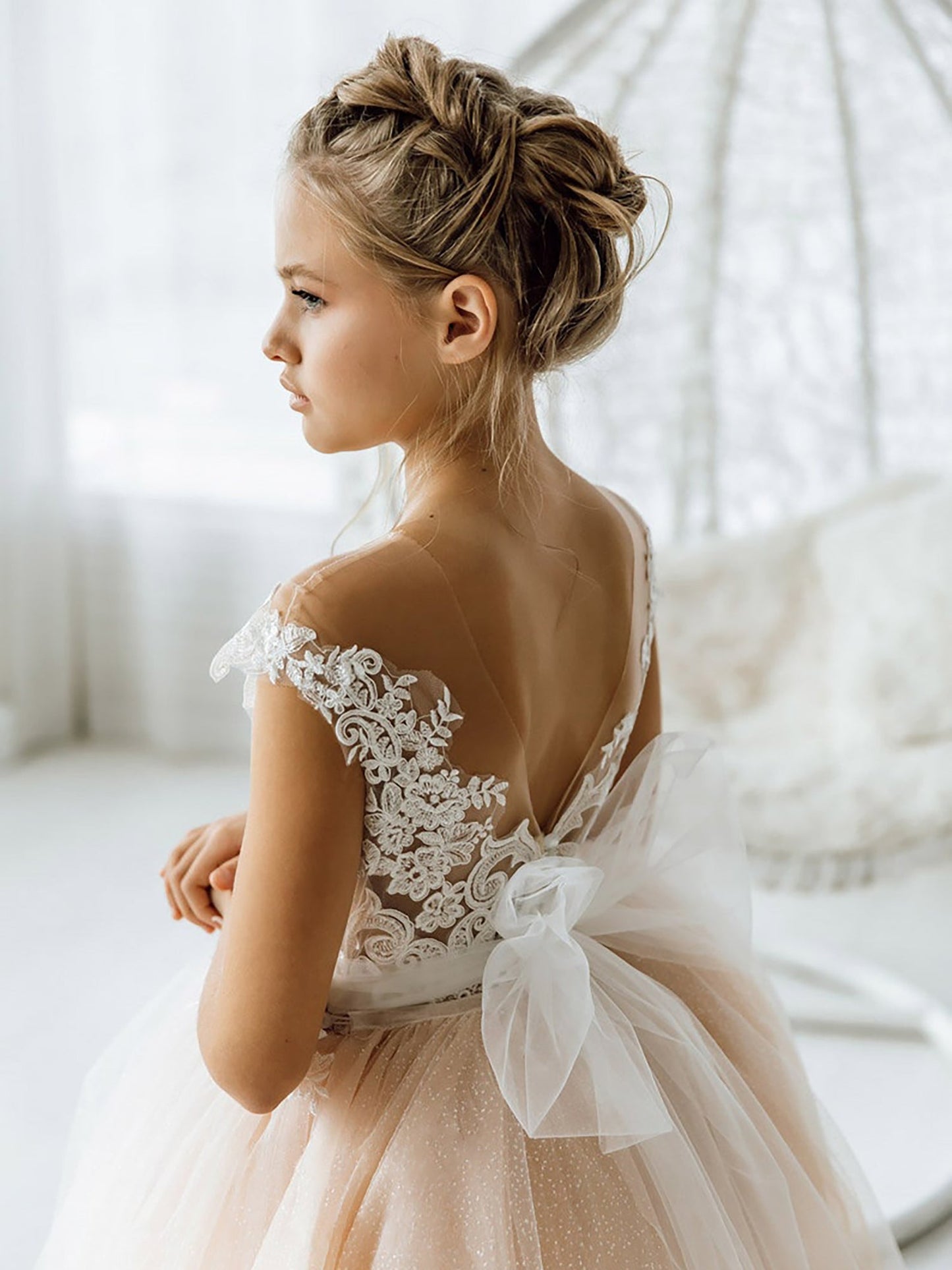 Beautiful Fashionable Hairstyles for Young Girls Beautiful Delicate Bride  in a Beautiful Wedding Dress on a White Background in Th Stock Photo -  Image of fashion, background: 81836638