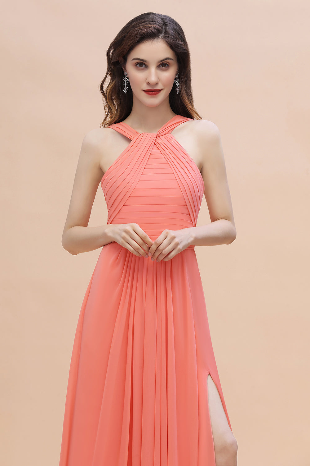 Coral Pink Bridesmaid Coral Dresses For Weddings 2025 Custom Coral Mermaid Bridesmaid Dresses V Neck Backless Coral Pink Bridesmaid Coral Dresses For Weddings 2025 Custom Coral Mermaid Bridesmaid Dresses V Neck Backless