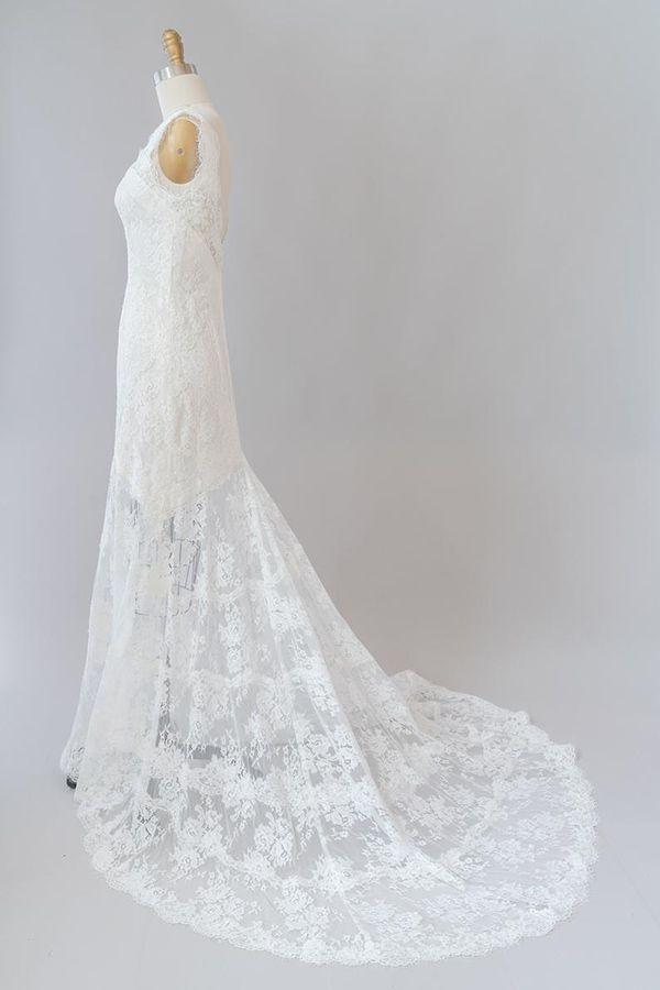 Long Mermaid Sweetheart Lace Backless Wedding Dress Long Mermaid Sweetheart Lace Backless Wedding Dress