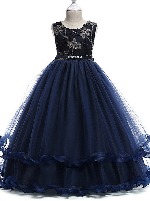 Long Princess Round Cotton Junior Bridesmaid Dress Tulle Flower Girl Dresses Long Princess Round Cotton Junior Bridesmaid Dress Tulle Flower Girl Dresses
