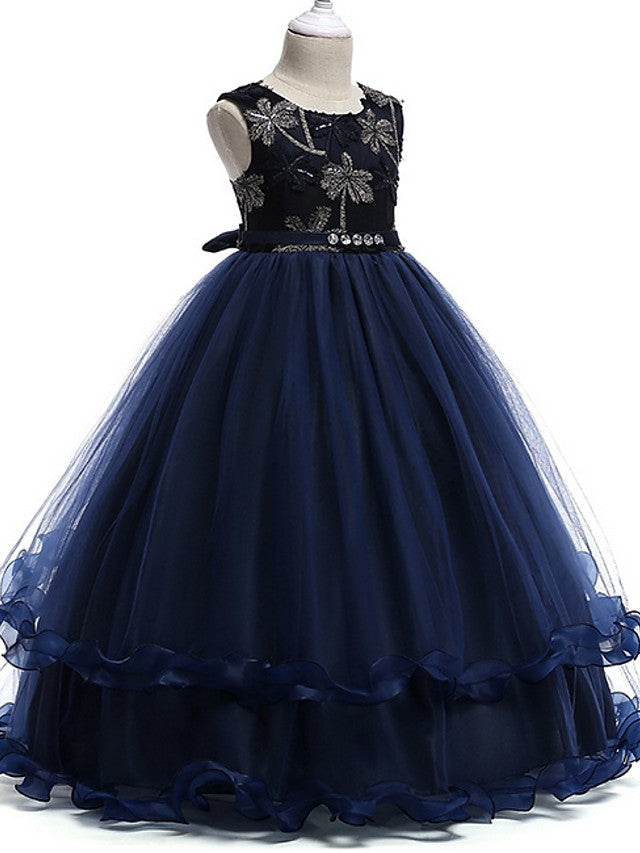 Long Princess Round Cotton Junior Bridesmaid Dress Tulle Flower Girl Dresses Long Princess Round Cotton Junior Bridesmaid Dress Tulle Flower Girl Dresses