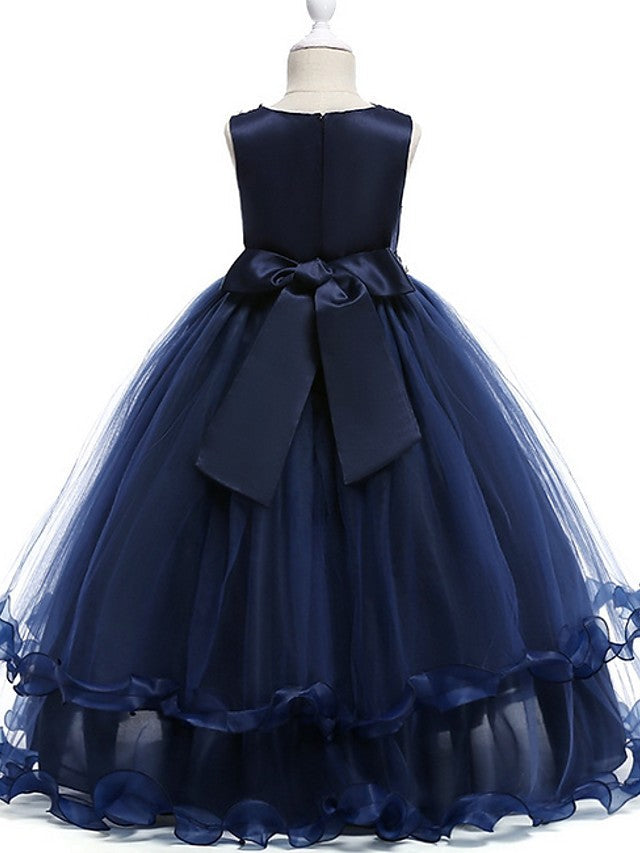 Long Princess Round Cotton Junior Bridesmaid Dress Tulle Flower Girl Dresses Long Princess Round Cotton Junior Bridesmaid Dress Tulle Flower Girl Dresses