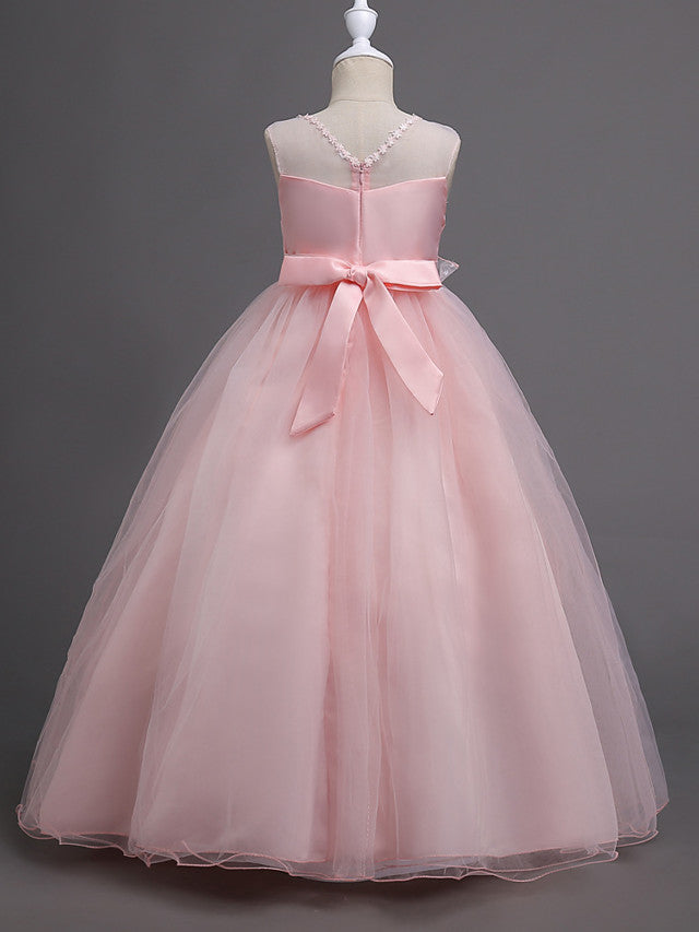 Elegant Baby Girl Sequined Tulle Princess Dress Toddler First Communion Dress main image 0