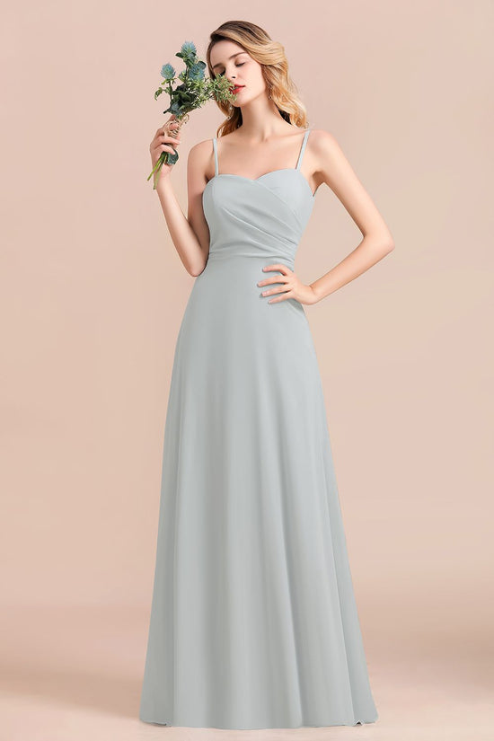 Carregar imagem no visualizador da galeria, Long Sweetheart Chiffon Wedding Guest Dress A-Line Bridesmaid Dress-BIZTUNNEL
