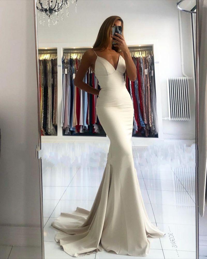 
                  
                    Spaghetti-Straps Mermaid Prom Dress
                  
                