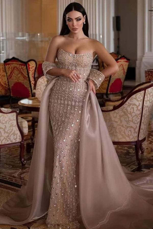 Luxurious Off-the-Shoulder Long Mermaid Formal Evening Dresses